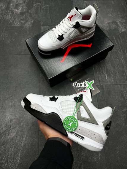 Чоловічі кросівки N Air Jordan 4 Retro White Cement  , В'єтнам 44 28.0 см | Зображення 2