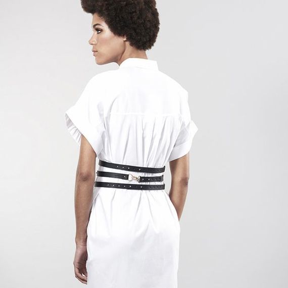 Портупея-пояс Bijoux Indiscrets MAZE - Wide Belt and Restraints Black, екошкіра | Зображення 7