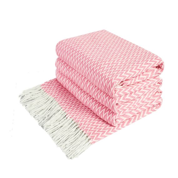 Плед бавняний зиг-заг, комбінований Love You 140 x 200 см