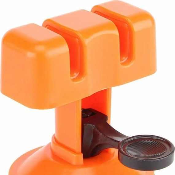 Стругачка подвійна для ножів на присосці tungsten steel knife sharpener Помаранчева