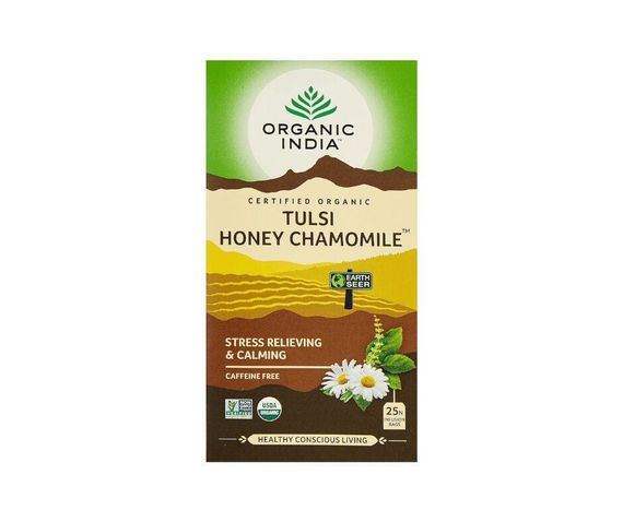 Чай Organic India Тулсі, мед, ромашка 25 пакетиків 801541508402