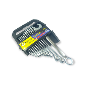 Набір ключів комбінованих 12 шт CRV, сатин (6,7,8,9,10,11,12,13,14,17,19,22мм) СТАЛЬ (арт.48037)