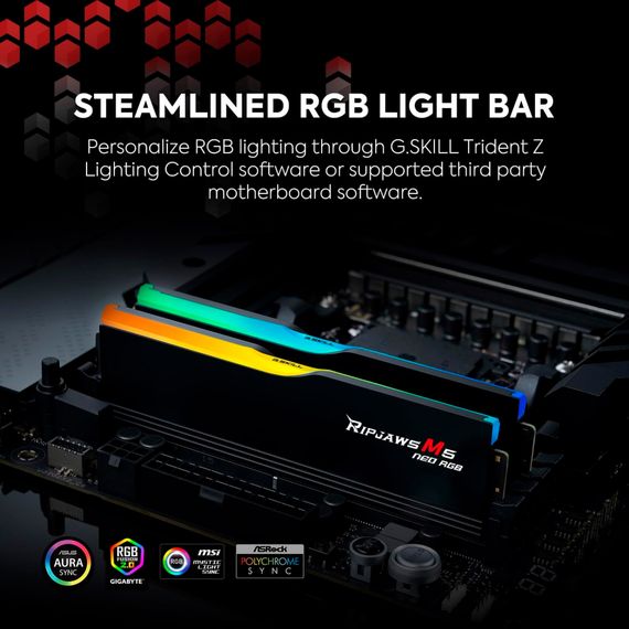 Модуль памяти для компьютера DDR5 64GB (2x32GB) 6000 MHz Ripjaws M5 Neo RGB Matte White G.Skill (F5-6000J3636F32GX2-RM5NRW) | Зображення 7