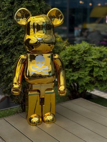 Bearbrick Gold Chrome дизайнерська статуетка ведмідь Беарбрік 70 см золотистий mb003 | Зображення 7