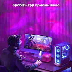 Ночной куб проектор северного сияния RGB Настольная лампа 4 цветов. Проекция водяной волны. LED светильник от USB | Зображення 1