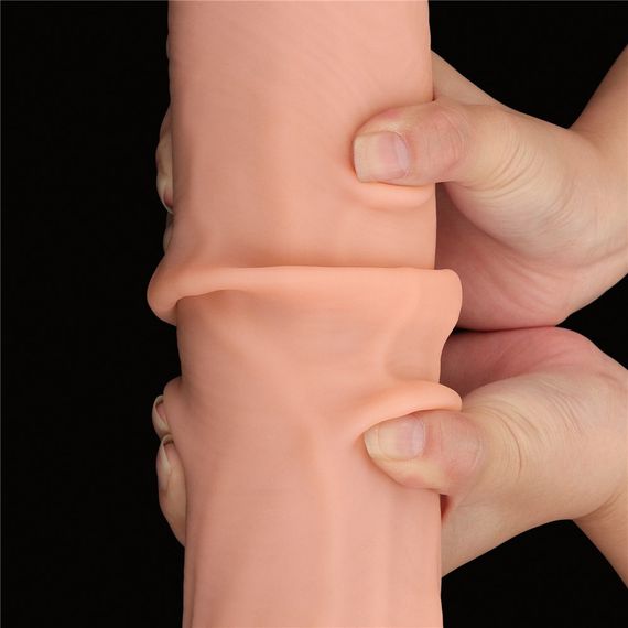 Фалоімітатор 14'' King Sized Sliding Skin Dual Layer Dong Sex Aura | Зображення 7