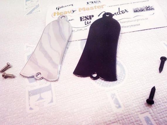 Панель дзвіночок накладка на анкер грифа метал хром пікгард для Gibson Epiphone Cort Les Paul LP | Зображення 1