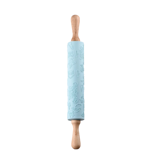 Качалка для тіста 43,5см силікон/дерево блакитний AR2316T Tasty baking Ardesto