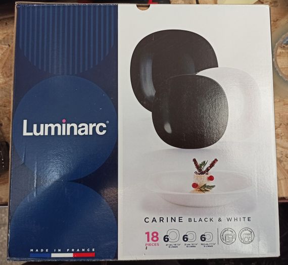 Столовый сервиз Luminarc Carine Black/White N1489, 18 предметов, на 6 персон | Зображення 8