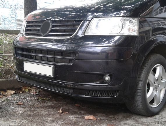 Накладка на передний бампер Sport 1 (под покраску) для Volkswagen T5 2010-2015 гг | Зображення 3
