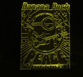 Акриловый светильник-ночник Миньон Банана рок желтый tty-n001258