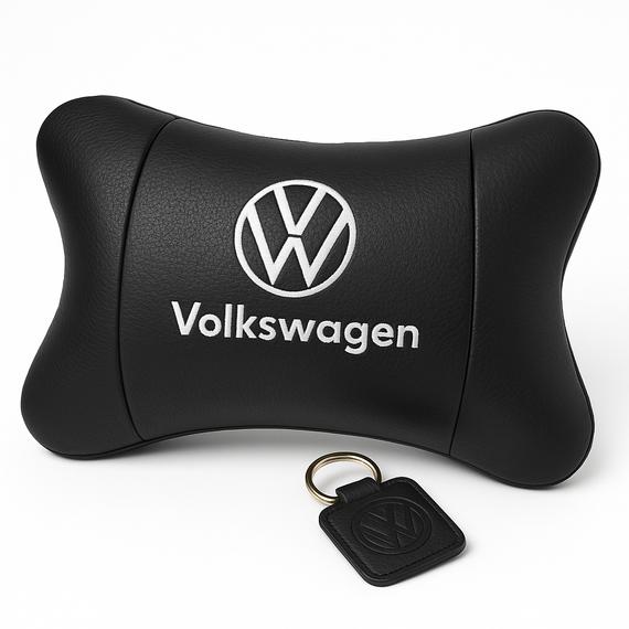 Подушка підголівник метелик Volkswagen, Подарунок чоловікові водієві, Подушка для водія для авто LO-43