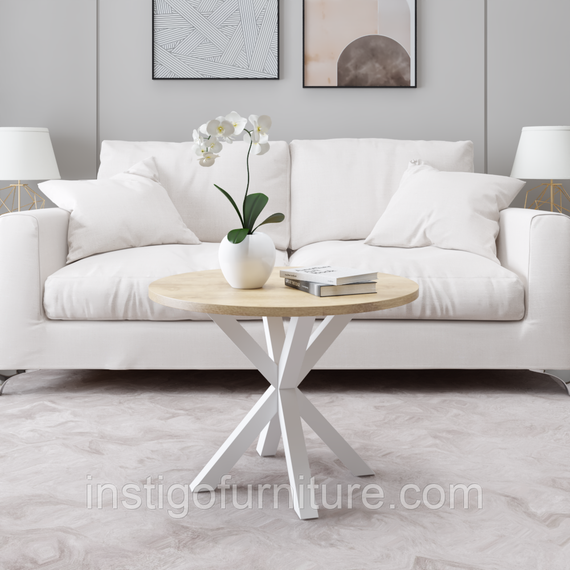 Подстолье каркас для журнального стола из металла 450×450mm, H=450mm Белый | Зображення 2