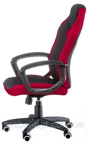Геймерське крісло Riko black/red, колір чорно-червоне, оббивка-тканина | Зображення 3