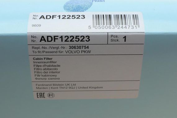 Фільтр салону Volvo S60 S70 S80 V70 XC90 98- вугільний  ADF122523 | Зображення 5