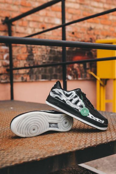 Кросівки чоловічі N-ike Air Force 1 Skeleton Black | Зображення 5