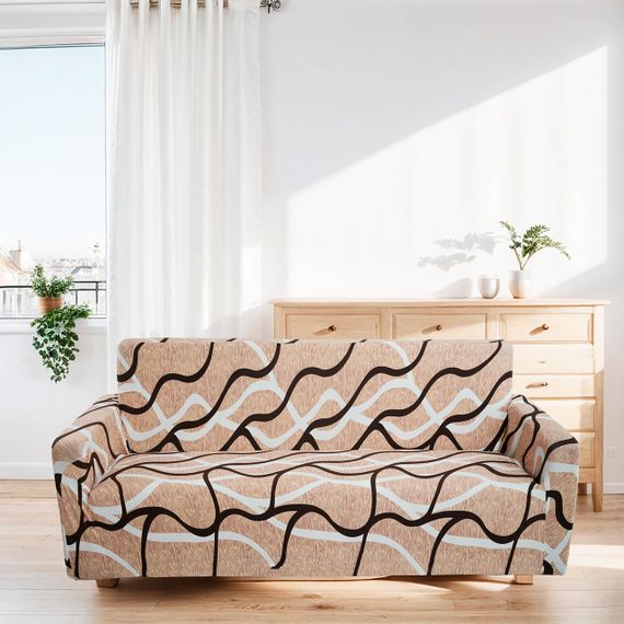 Чохол на диван тримісний (3-х місний) універсальний трикотажний Love You (81166) | Зображення 3