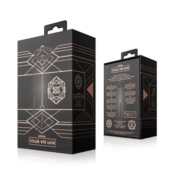 Нашийник із повідцем Rosy Gold — Collar with Leash — Black sexstyle | Зображення 2
