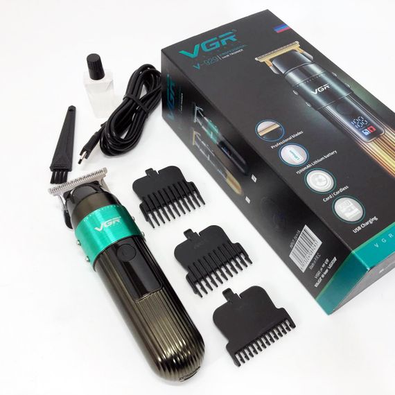 Тример VGR V-929 GREEN, 3 насадки, LED display (45690-V-929 GREEN_407) | Зображення 4