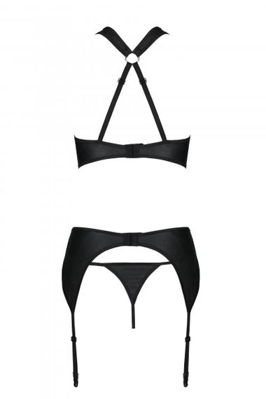 Набор с поясом для чулок Passion Hima Set Черный 2XL/3XL | Зображення 3