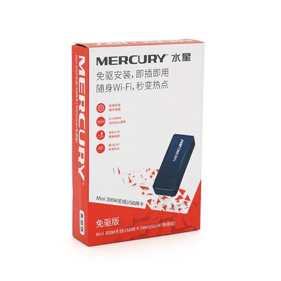 Беспроводной сетевой адаптер Wi-Fi-USB MERCURY mini MW300UM, 802.11bgn, 300MB | Зображення 1