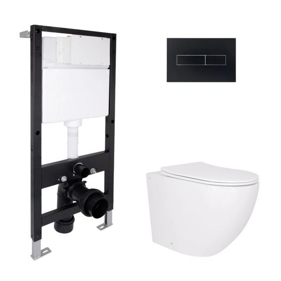 Готовое решение Qtap для ванной комнаты: подвесной унитаз Robin Ultra Quiet 520x365x365 + комплект инсталляции Standard (линейная