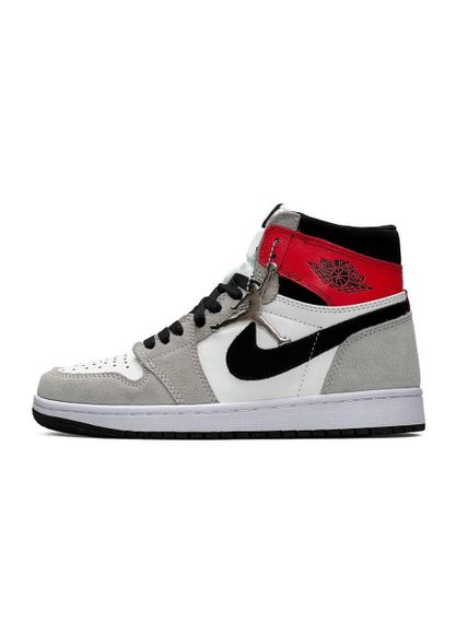 Жіночі кросівки N-ike Air Jordan 1 High Grey Black Red , В'єтнам , весна / літо / осінь | Зображення 4