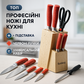 Красивые кухонные ножи, Набор ножей кухонных сталь, Набор ножиков для кухни литых кухонных ножей BM-41