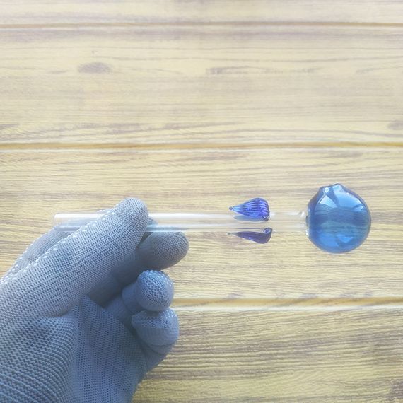 Стеклянная трубка Flora Oil Blue | Зображення 1