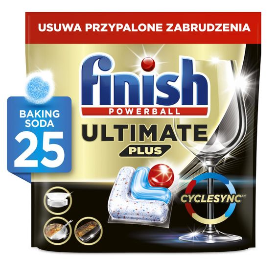 Капсули для посудомийних машин FINISH Powerball Ultimate Plus All in 1 з харчовою содою - 25 шт