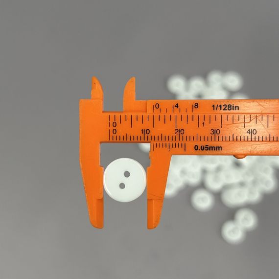 10 шт - Ґудзики сорочкові Ø-12,5 мм(20L) плоскі - білий | Зображення 1