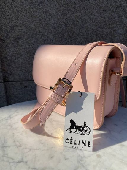 Сумка жіноча Celine Teen Triomphe Bag in Shiny Calfskin Pink Селін пудра DN063 | Зображення 3