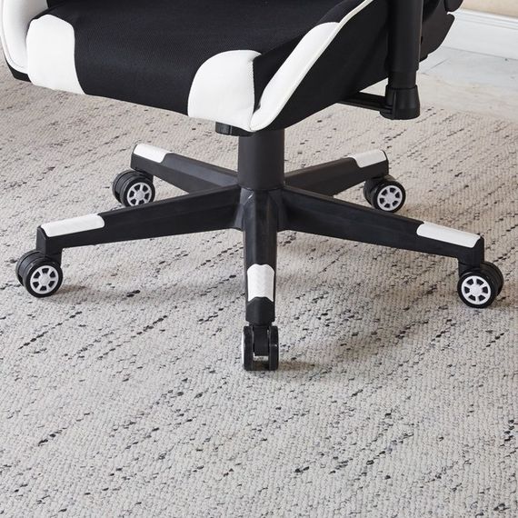 Крісло геймерське з тканини Bonro Бонро B-142 чорно-біле + 2 подушки (42401118) | Зображення 5