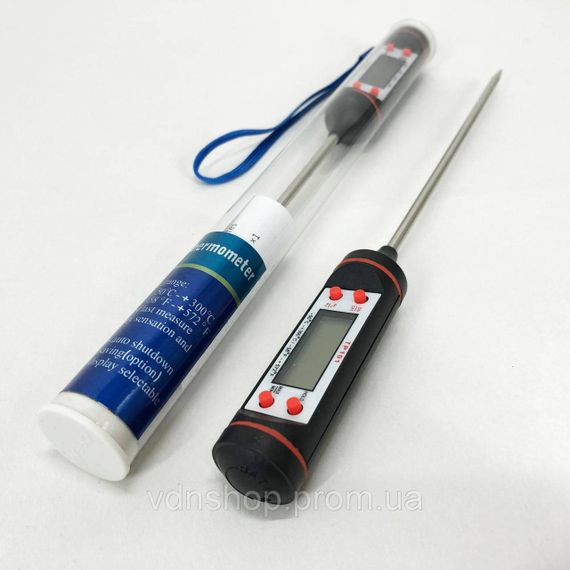 Термометр для прожарювання м'яса JR-1/TP101, Градусник щуп для м'яса, Точний термометр з виносним щупом JI-58 | Зображення 1