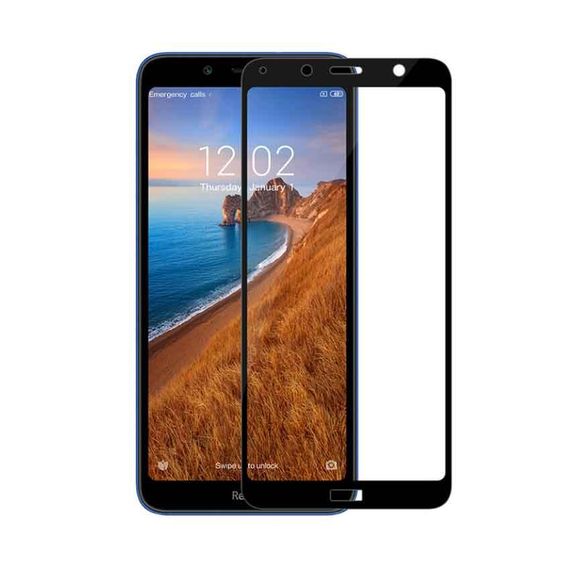 Full Glue захисне скло для Xiaomi Redmi 7A - Black | Зображення 1