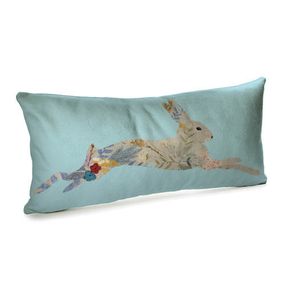 Подушка для дивану оксамитова Зайчик 50x24 см (52BP_23M008)