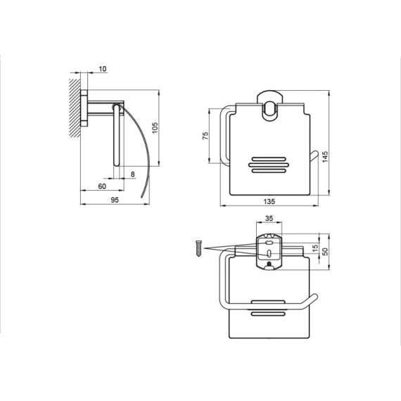 Держатель для туалетной бумаги Qtap Liberty QTLIBCRM1151 Chrome | Зображення 1