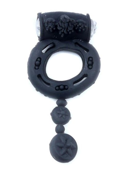 Эрекционное кольцо - Vibrating Cockring Black sexstyle