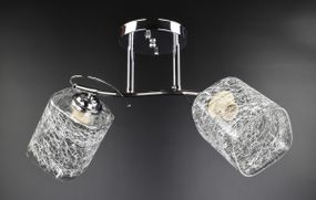 Люстра стельова на 2 лампочки 26069 Хром 25х21х47 см.