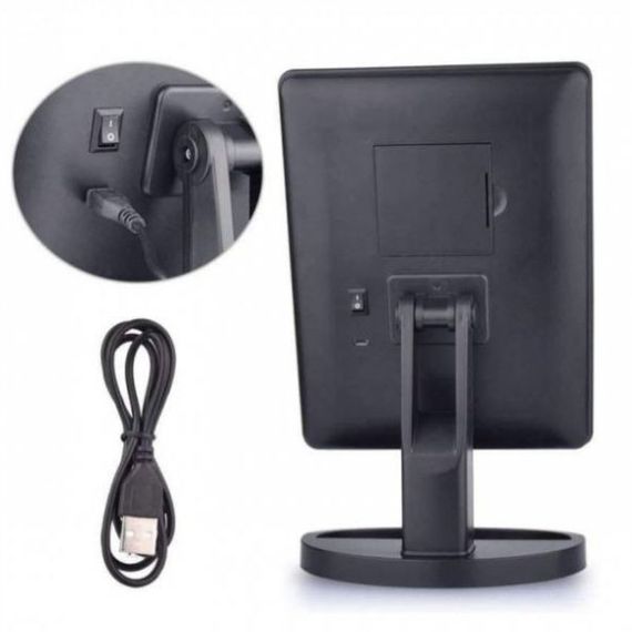 Косметическое зеркало с увеличением, Зеркало для визажа с подсветкой для грима LA-11 | Зображення 6