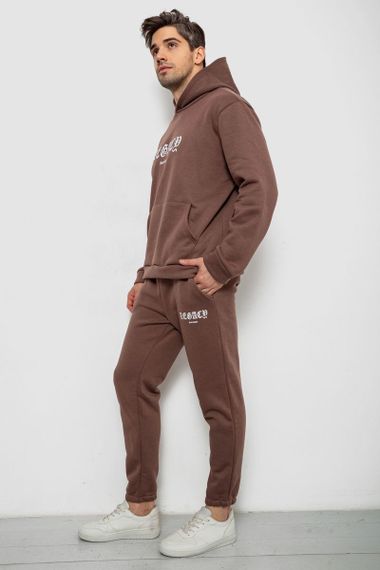 Спортивный костюм мужской на флисе, цвет мокко, 238R57046 | Зображення 2