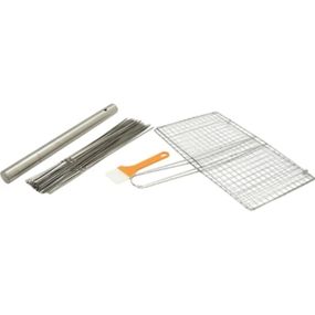 Набор для барбекю Voltronic решітка 20х35 см, шампури 40шт, шпажки 40 шт (YT-SET40)