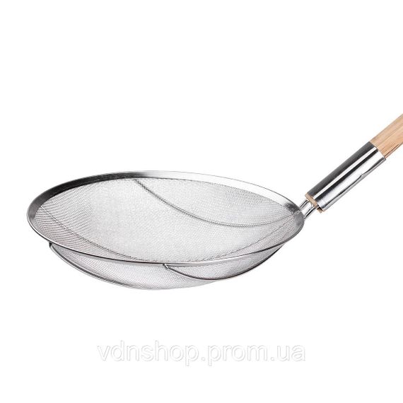 Шумовка "паук" с деревянной ручкой Ø 32 см для фритюра и вока HP-19-19-32CM | Зображення 4