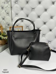 Комплект женских сумок кожзам Черная