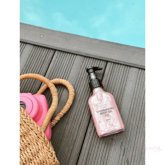 Мерцающее масло для тела с дозатором Top Beauty Pink (100 ml)