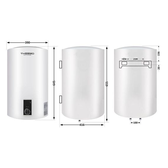 Водонагрівач електричний Thermo Alliance 50 л вертикальний, сухий ТЕН 2,0 кВт D50V20J2(D)K | Зображення 1