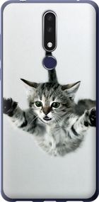Чехол на Nokia 3.1 Plus Летящий котёнок "2322u-1607-17620"