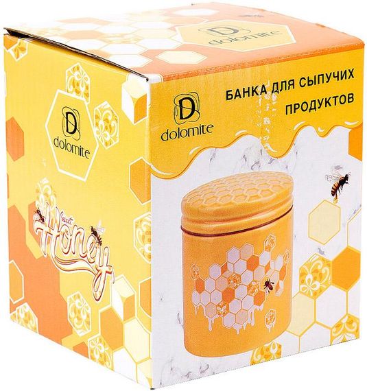Банка керамічна "Sweet Honey" 480мл для сипучих продуктів, жовтий | Зображення 1