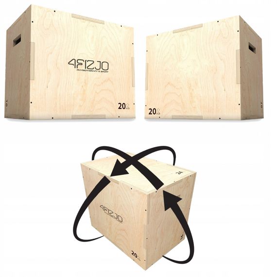 Пліометричний бокс 4FIZJO 3 в 1 60 x 50 x 40 см дерев'яний 4FJ0404 (P-5907739315403) | Зображення 4