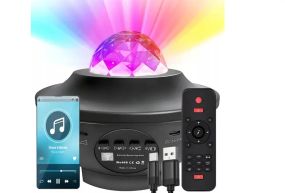 Лампа проектор Asato PROJEKTOR STARS STAR NIGHT LIGHT LED USB + пульт